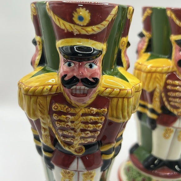 Christopher Radko Nutcracker/Soldier candle stick holder. Set of two - Picture 3 of 9